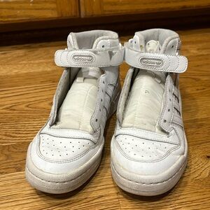 Adidas Originals Womens Forum Mid White Shock Pink Sneaker